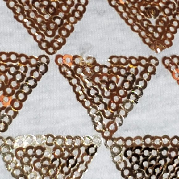 4/$20 Seed Gold Sequin Triangle Pattern Tee - Picture 4 of 6